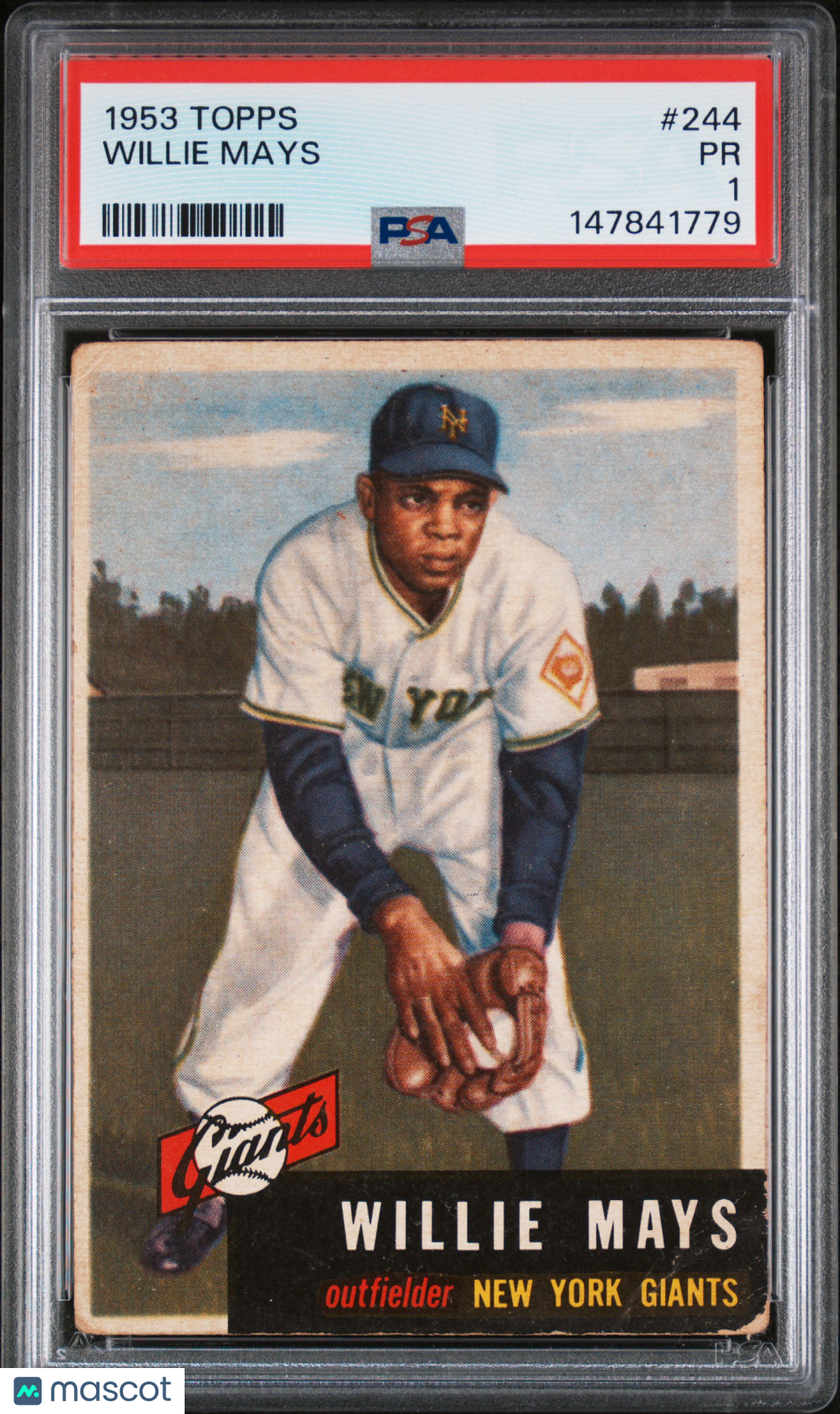 1953 Topps Willie Mays #244 PSA 1