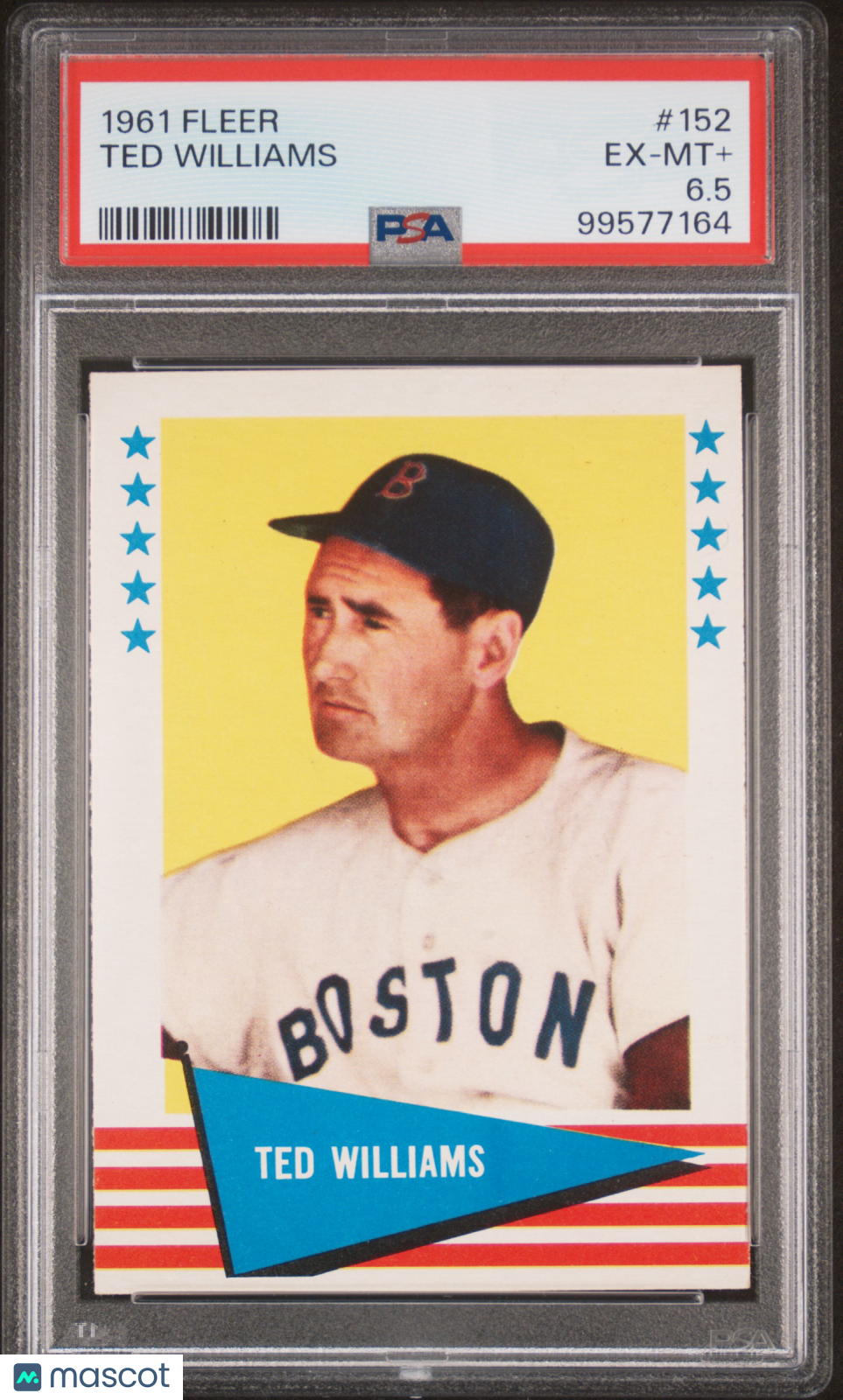 1961 Fleer Ted Williams #152 PSA 6.5