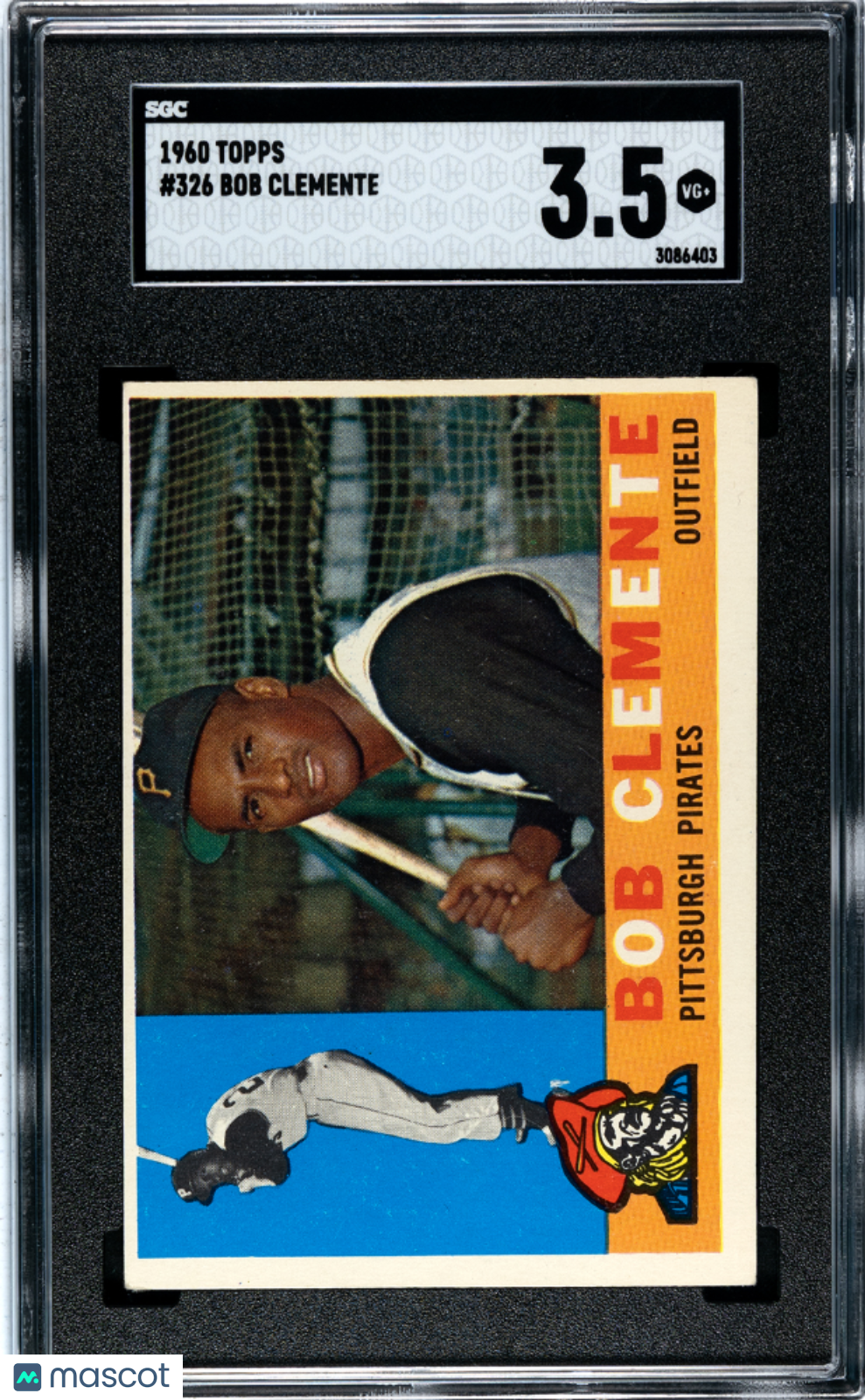 1960 Topps Bob Clemente #326 SGC 3.5