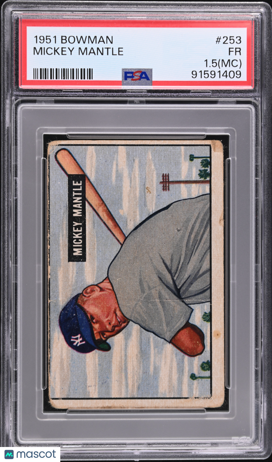 1951 Bowman Mickey Mantle #253 PSA 1.5 MC