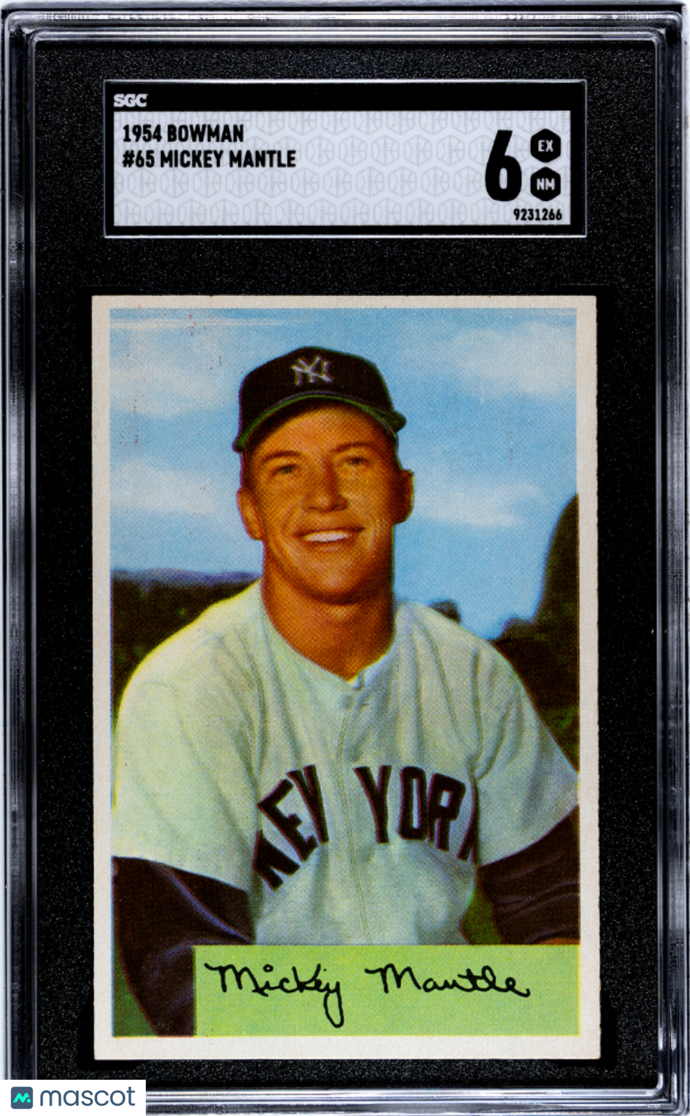 1954 Bowman Mickey Mantle #65 SGC 6
