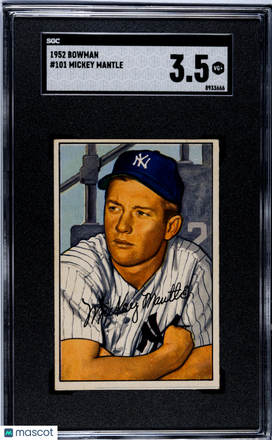 1952 Bowman Mickey Mantle #101 SGC 3.5