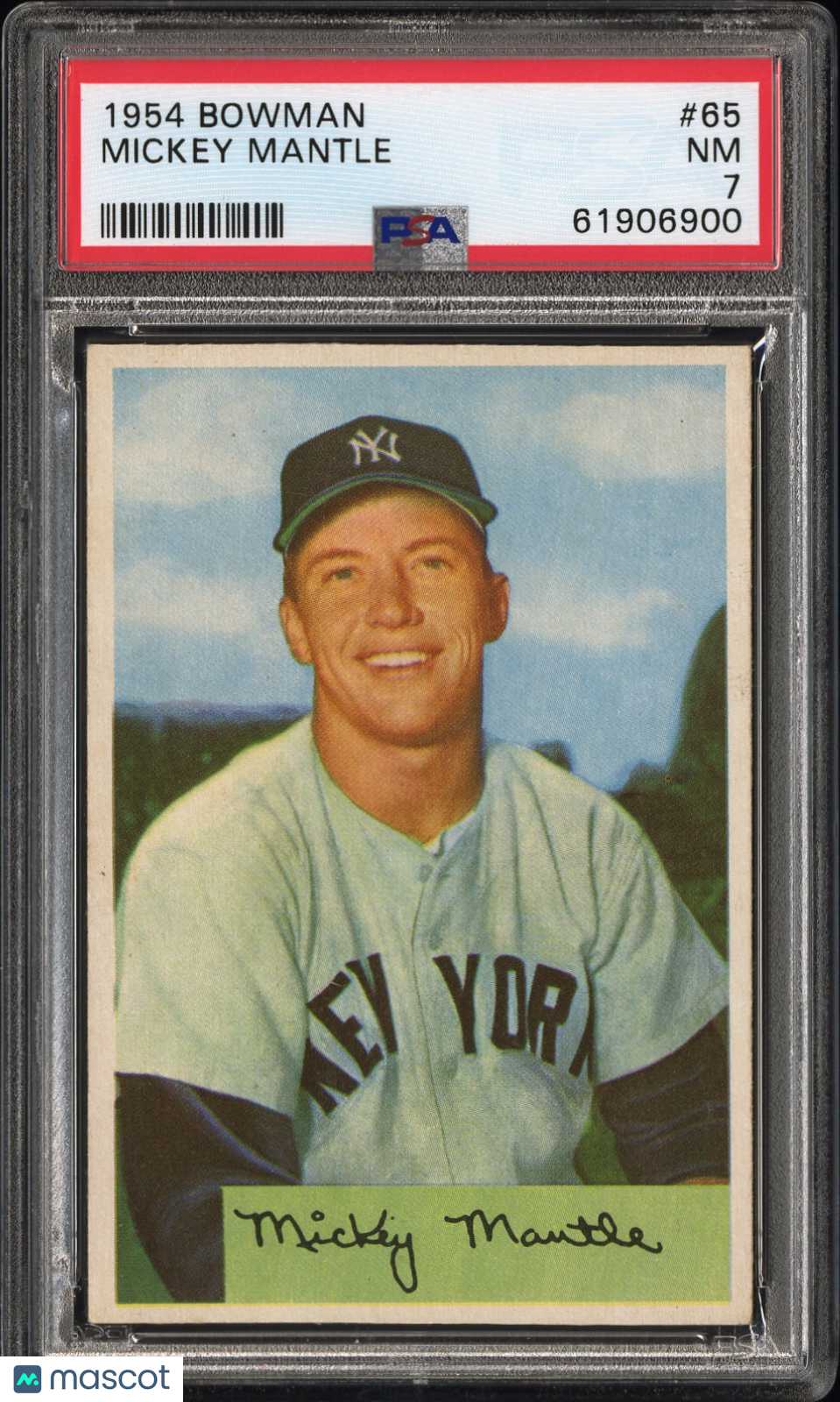 1954 Bowman Mickey Mantle #65 PSA 7