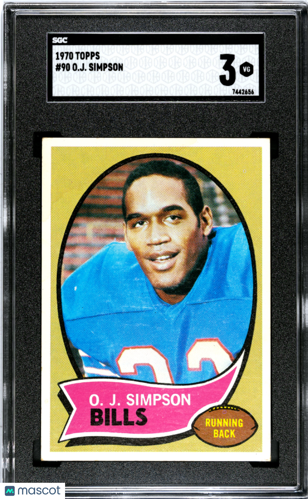 1970 Topps Oj Simpson #90 SGC 3