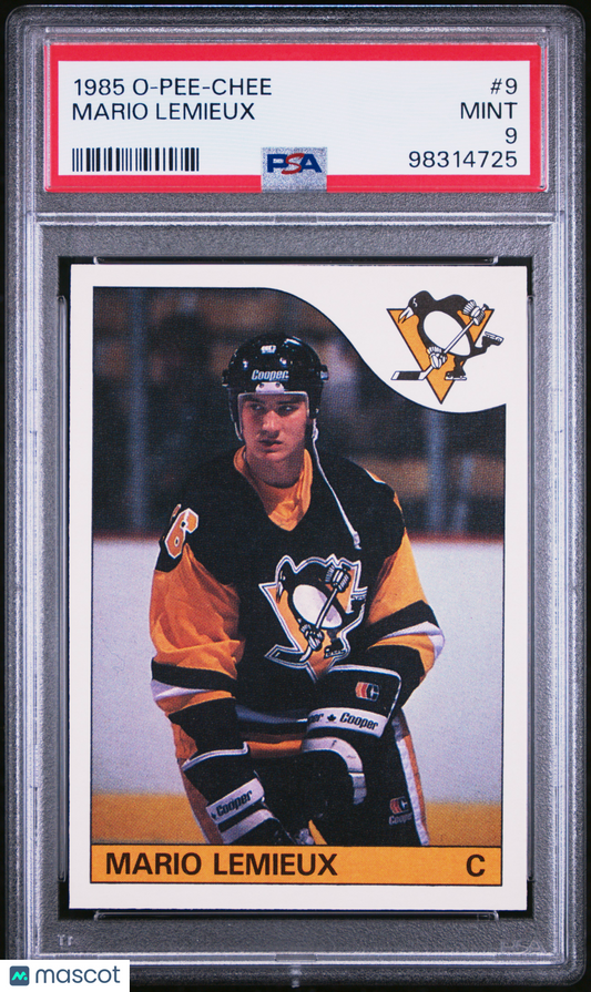 1985 O-Pee-Chee Mario Lemieux #9 PSA 9