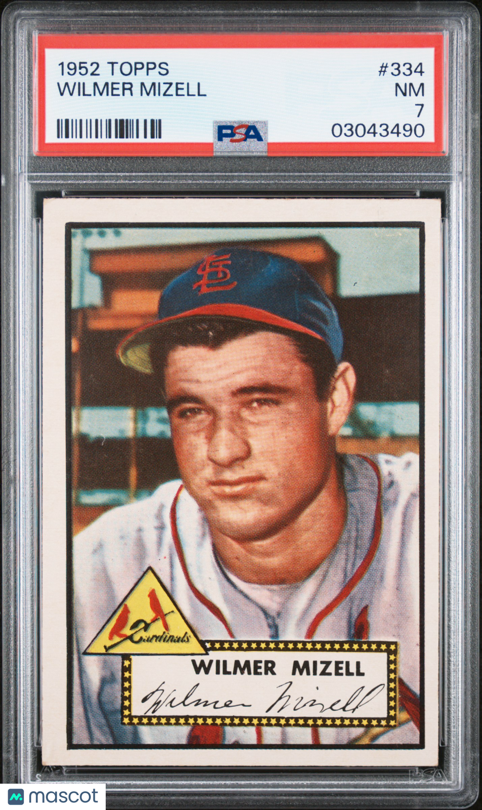 1952 Topps Wilmer Mizell #334 PSA 7