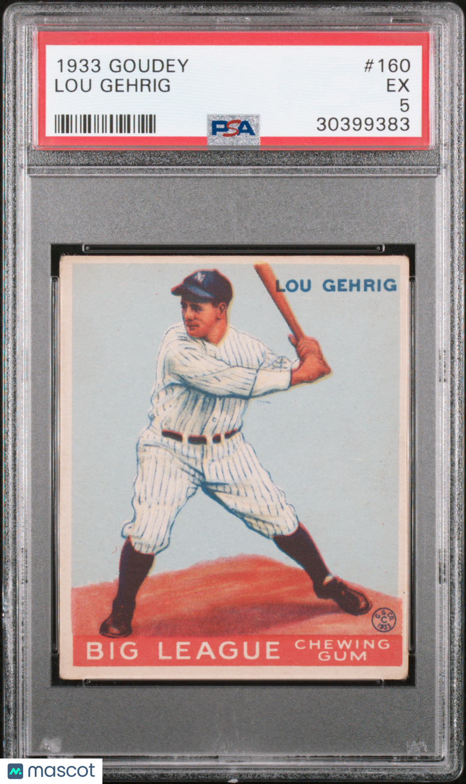 1933 Goudey Lou Gehrig #160 PSA 5