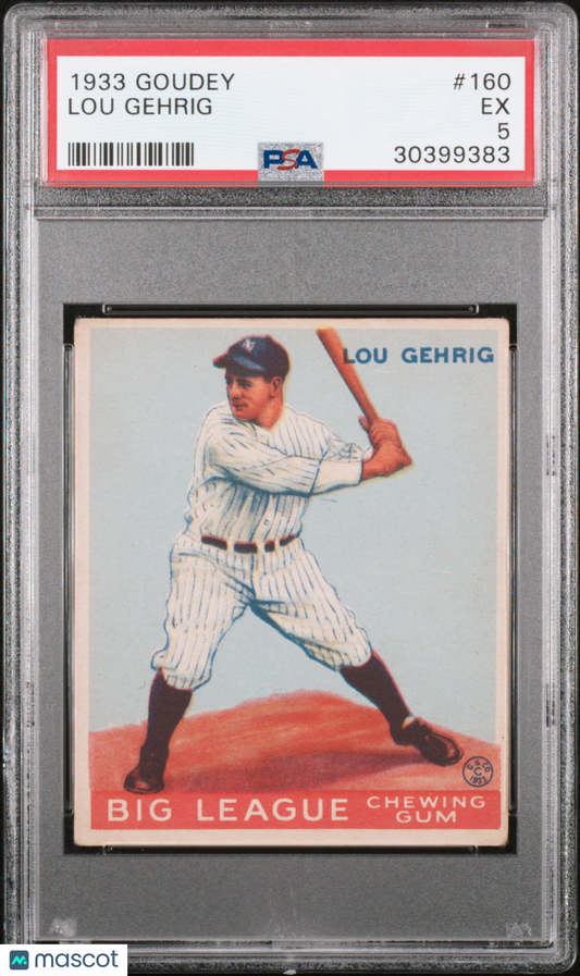 1933 Goudey Lou Gehrig #160 PSA 5