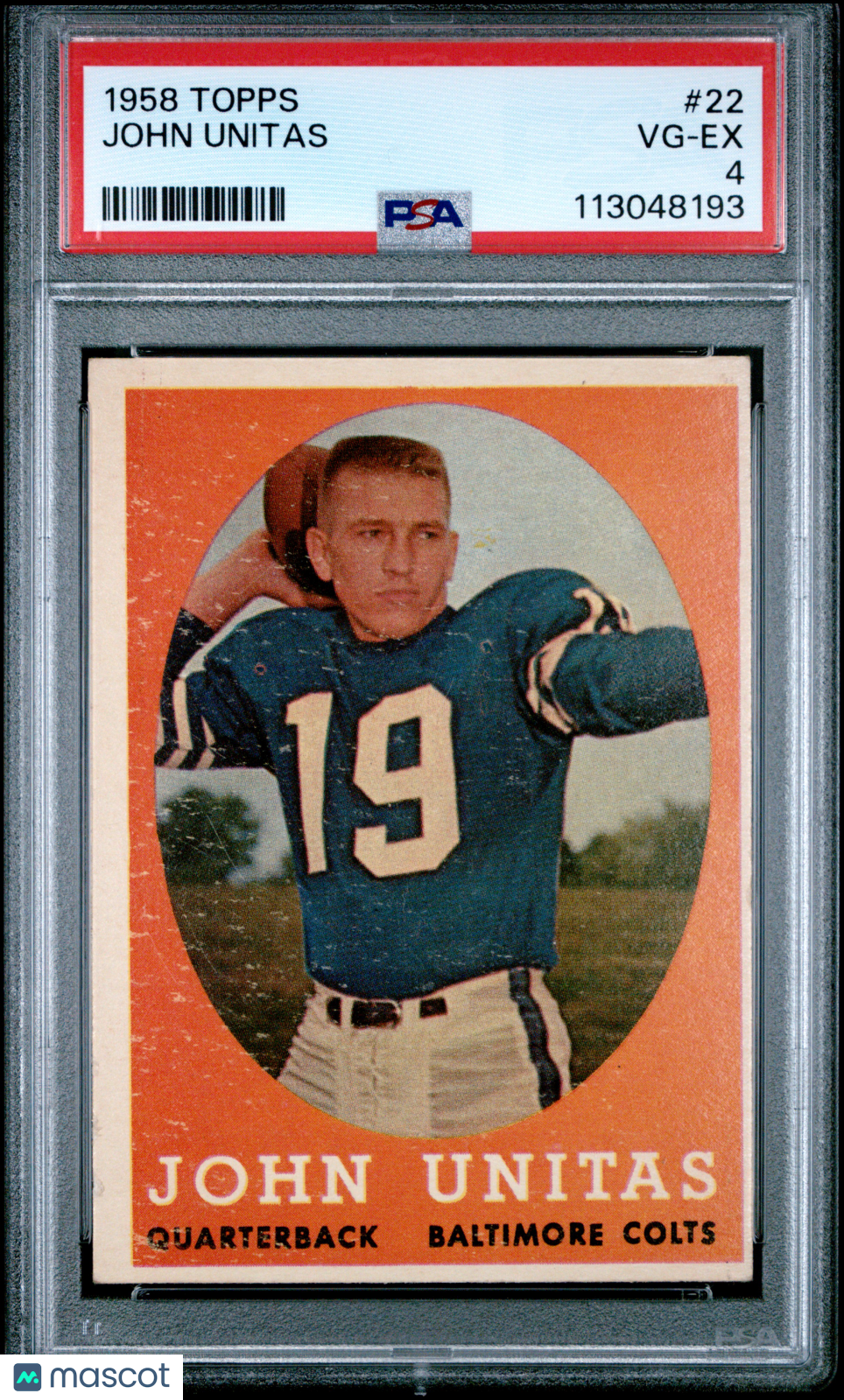 1958 Topps John Unitas #22 PSA 4