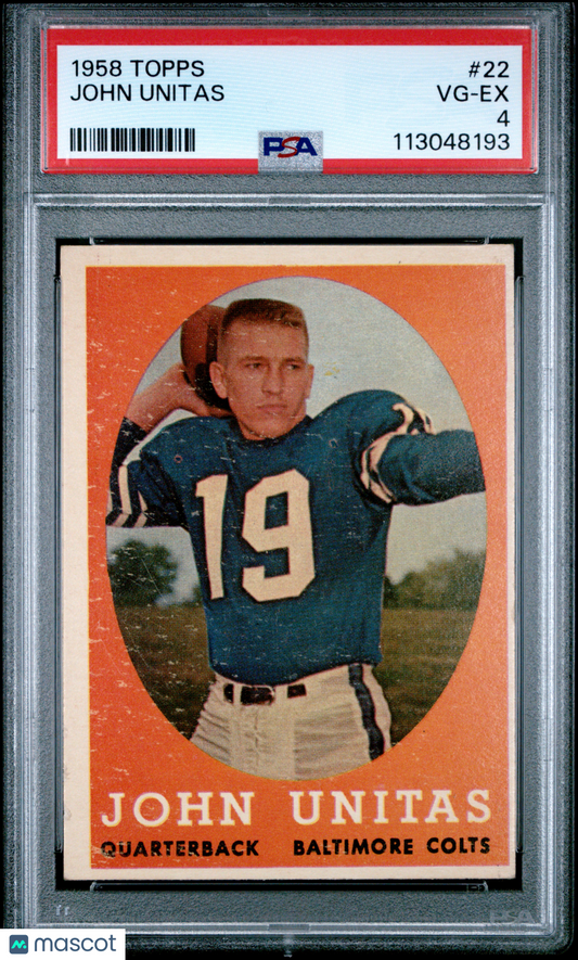 1958 Topps John Unitas #22 PSA 4