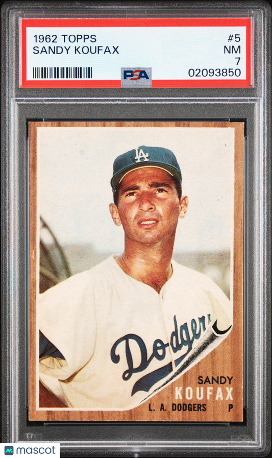 1962 Topps Sandy Koufax #5 PSA 7