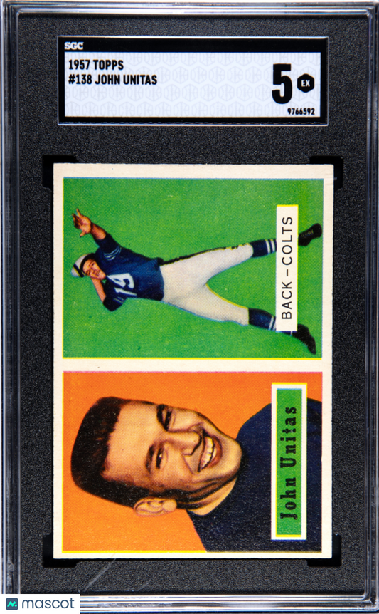 1957 Topps John Unitas #138 SGC 5