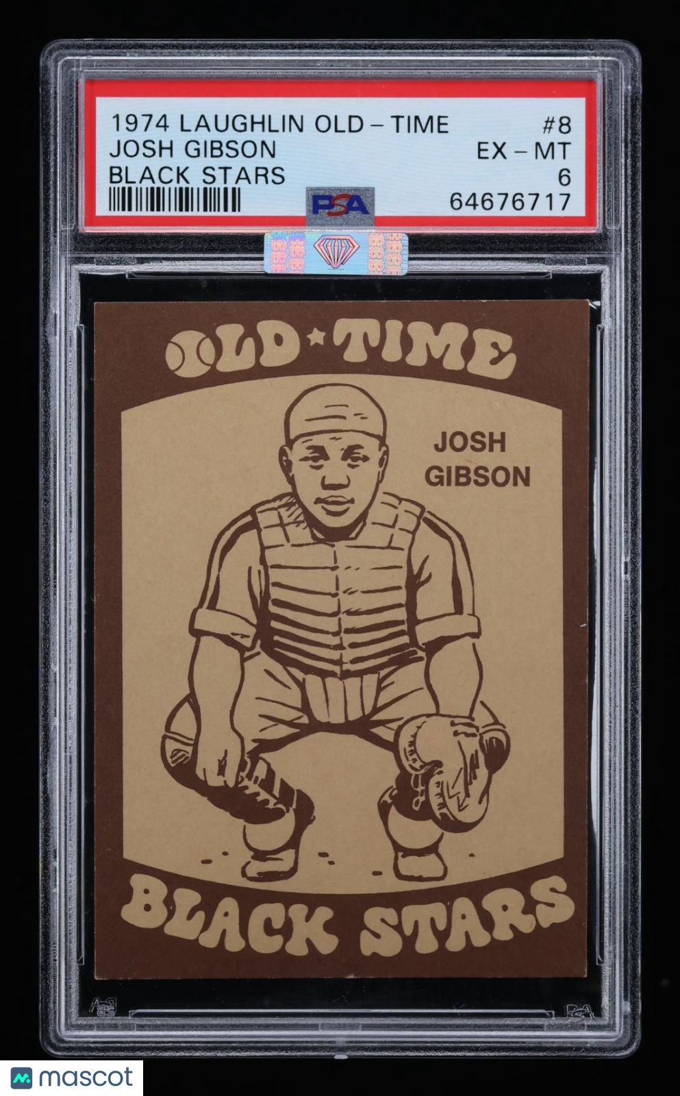 1974 Laughlin Old-Time Black Stars Josh Gibson #8 PSA 6 MBA Silver