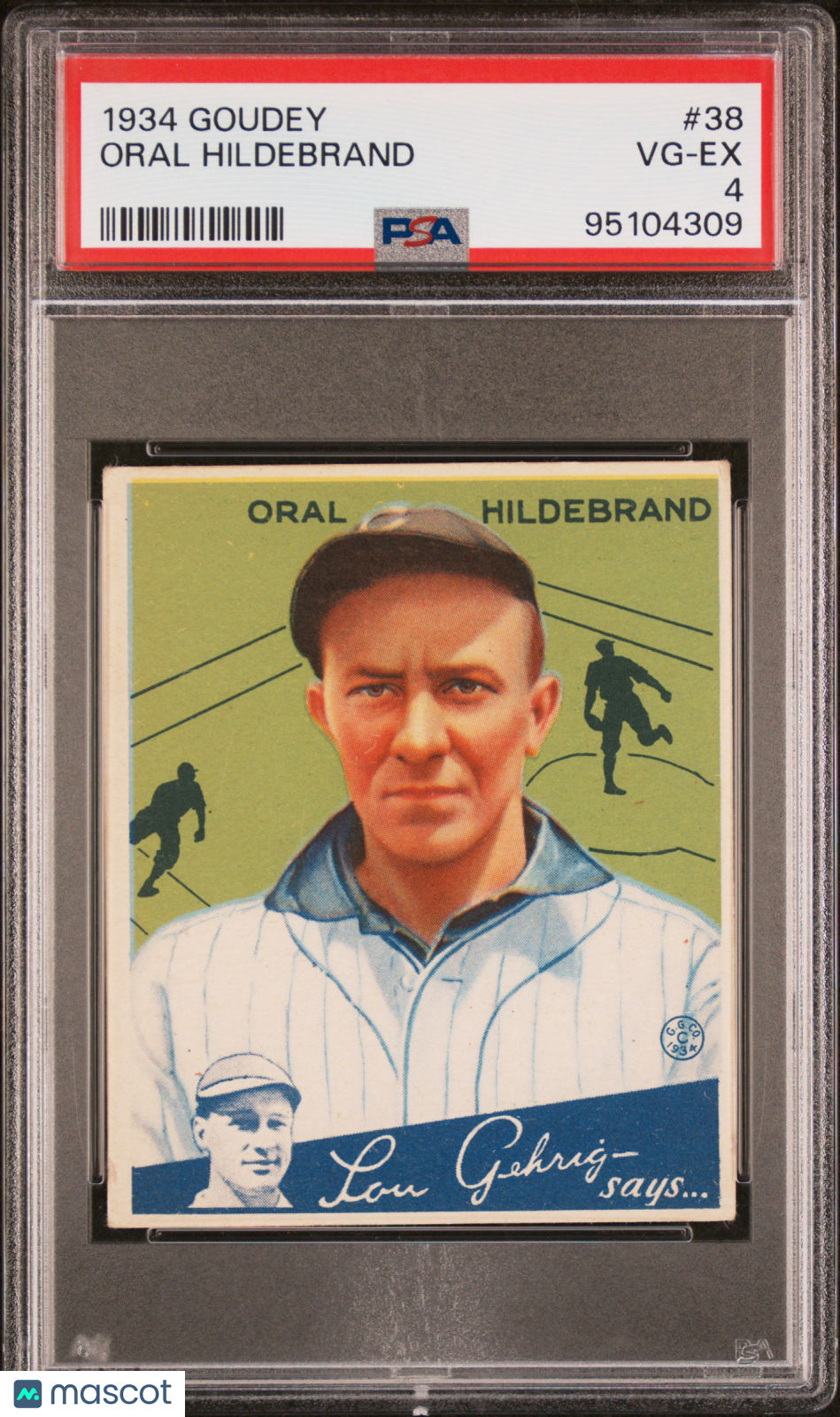 1934 Goudey Oral Hildebrand #38 PSA 4