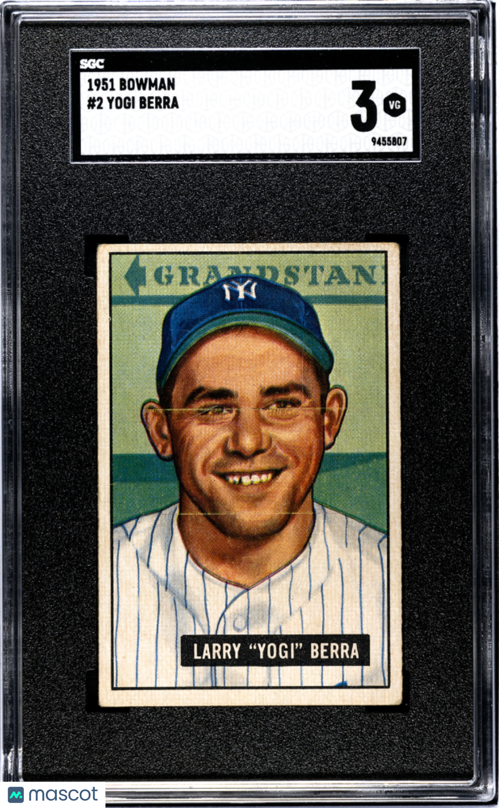 1951 Bowman Yogi Berra #2 SGC 3