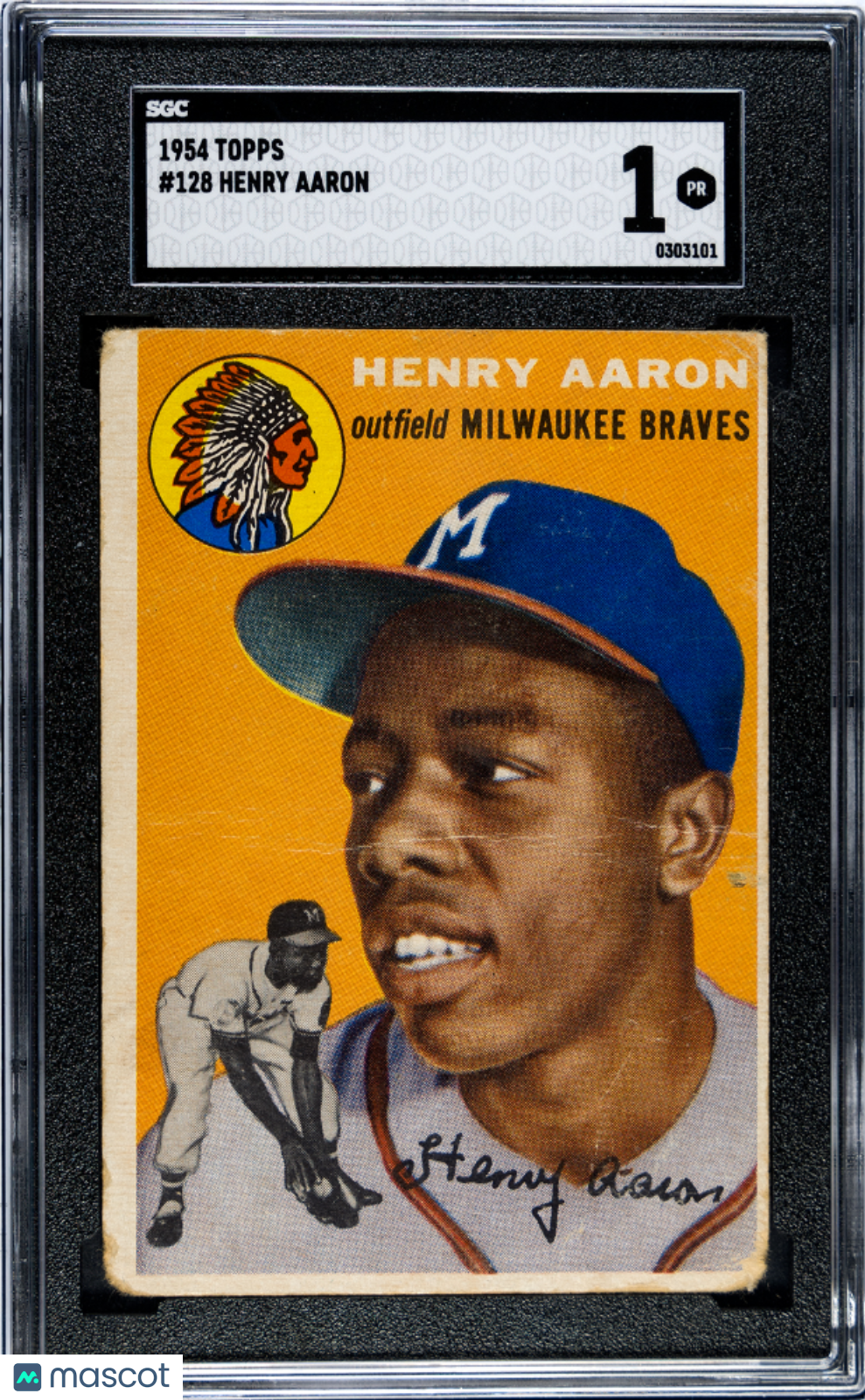 1954 Topps Henry Aaron #128 SGC 1