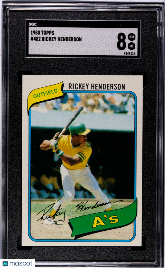 1980 Topps Rickey Henderson #482 SGC 8