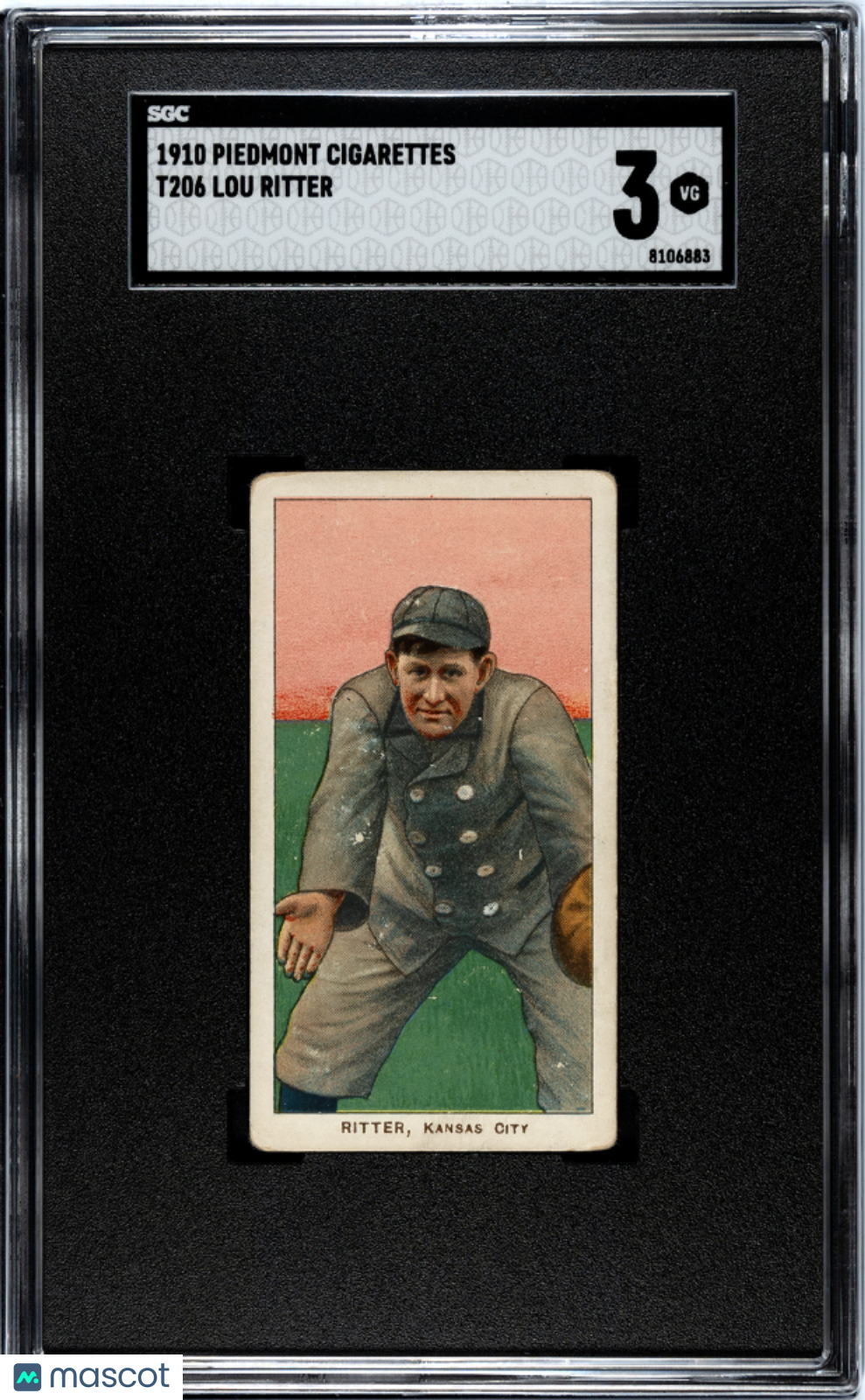 1910 Piedmont Cigarettes (T206) Lou Ritter SGC 3