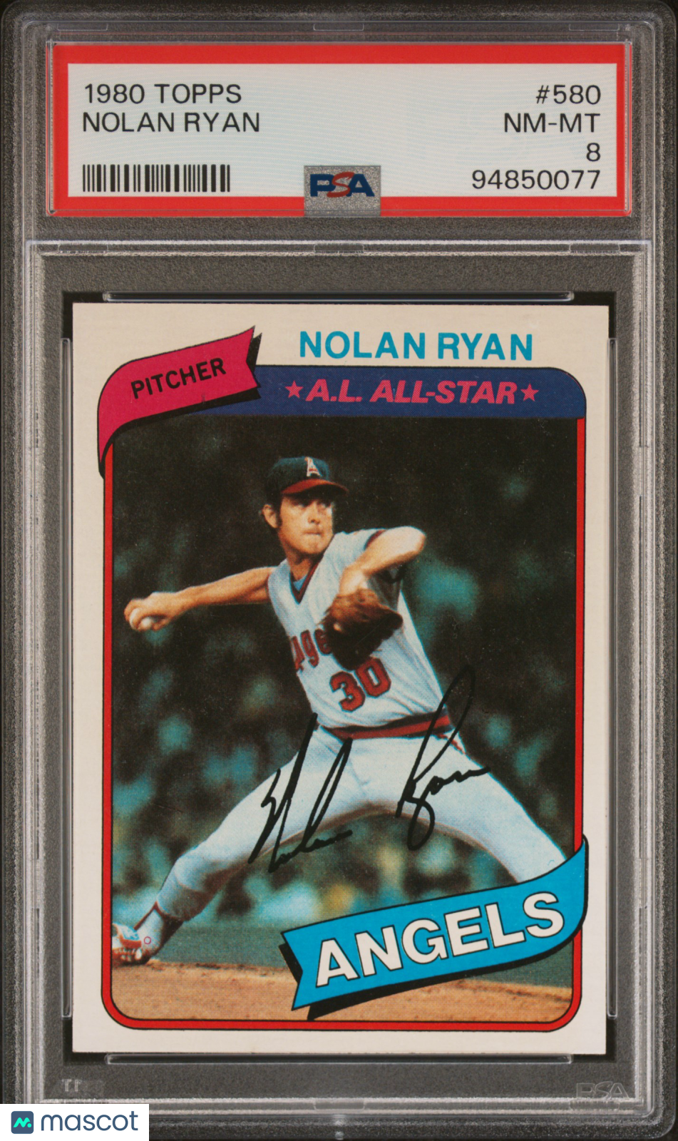 1980 Topps Nolan Ryan #580 PSA 8