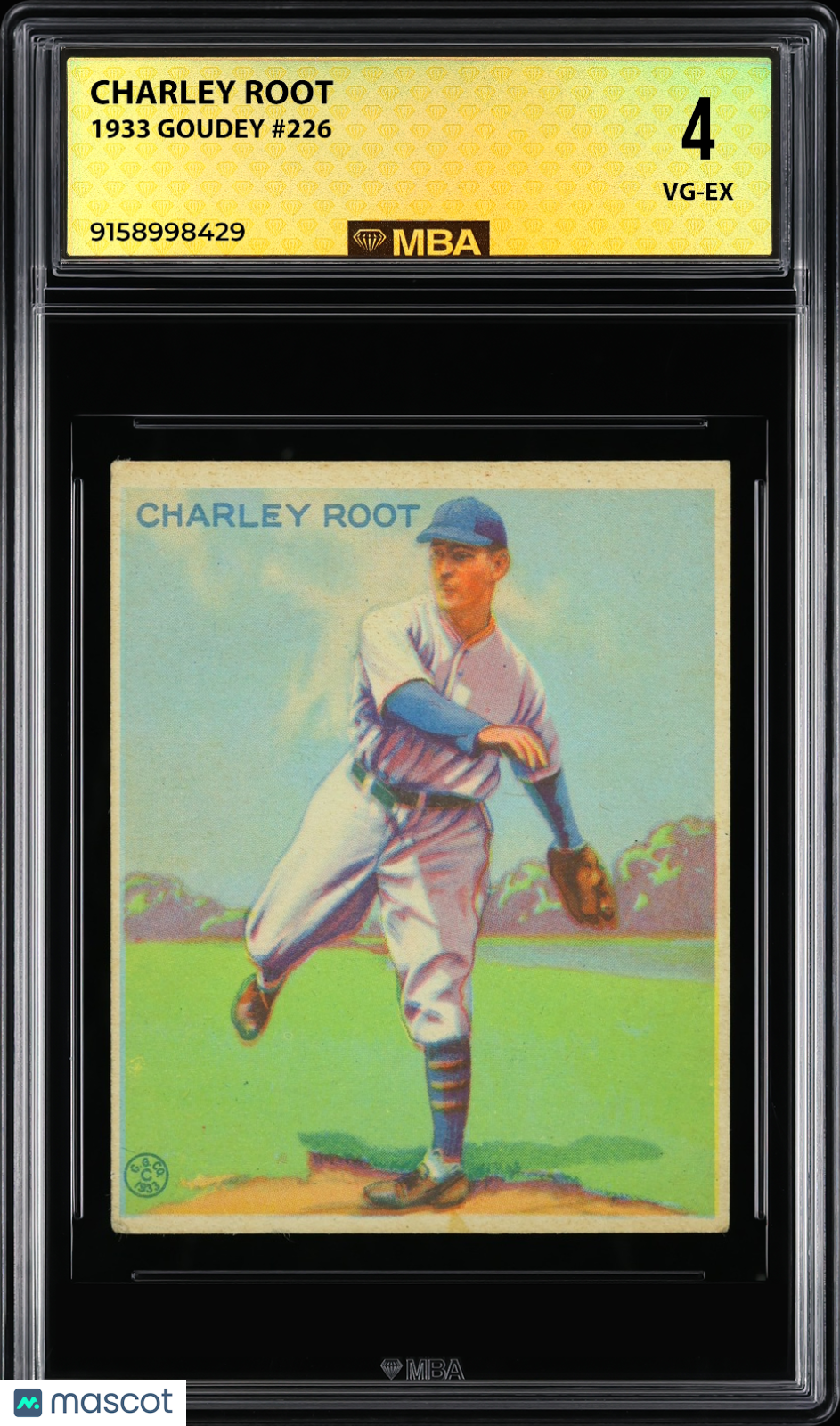 1933 Goudey Charley Root #226 MBA 4
