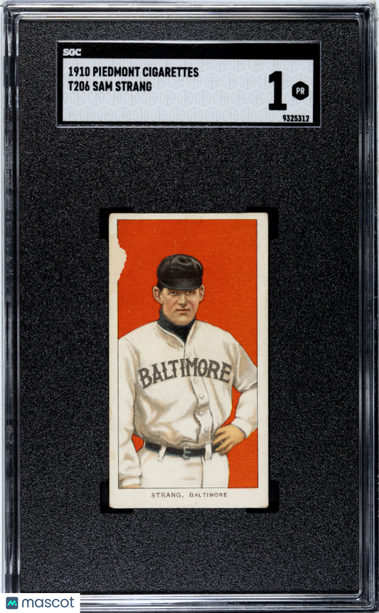 1910 Piedmont Cigarettes (T206) Sam Strang SGC 1
