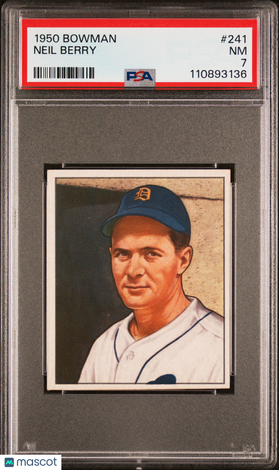 1950 Bowman Neil Berry #241 PSA 7