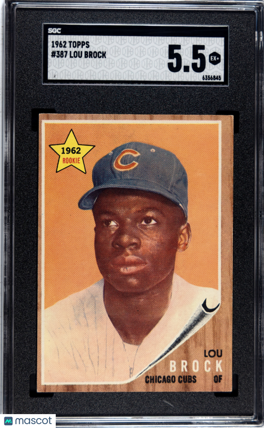1962 Topps Lou Brock #387 SGC 5.5