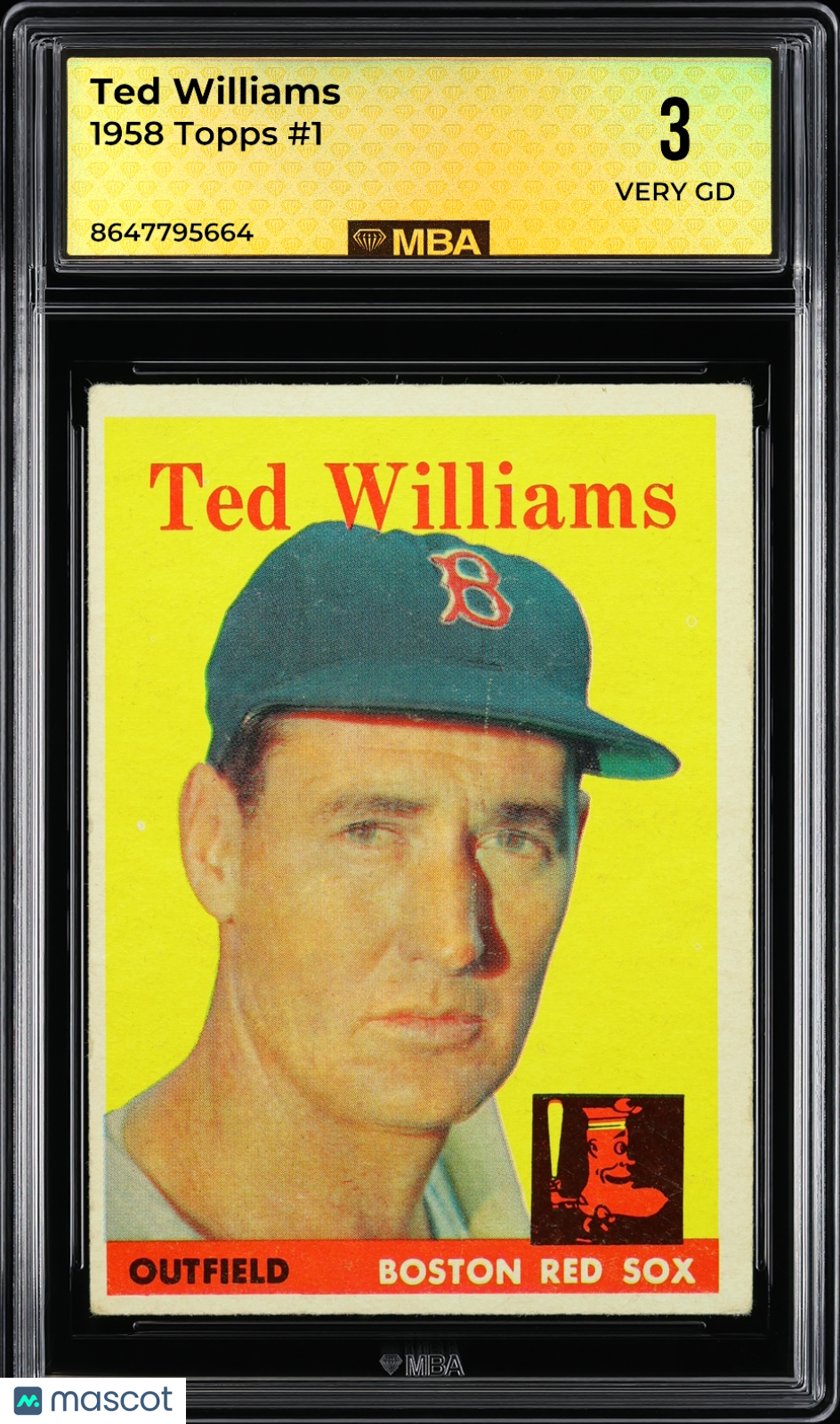 1958 Topps Ted Williams #1 MBA 3