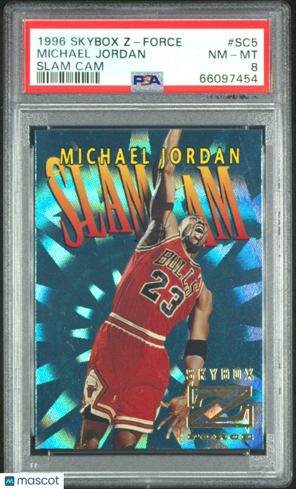 1996 Skybox Z-Force Slam Cam Michael Jordan #SC5 PSA 8