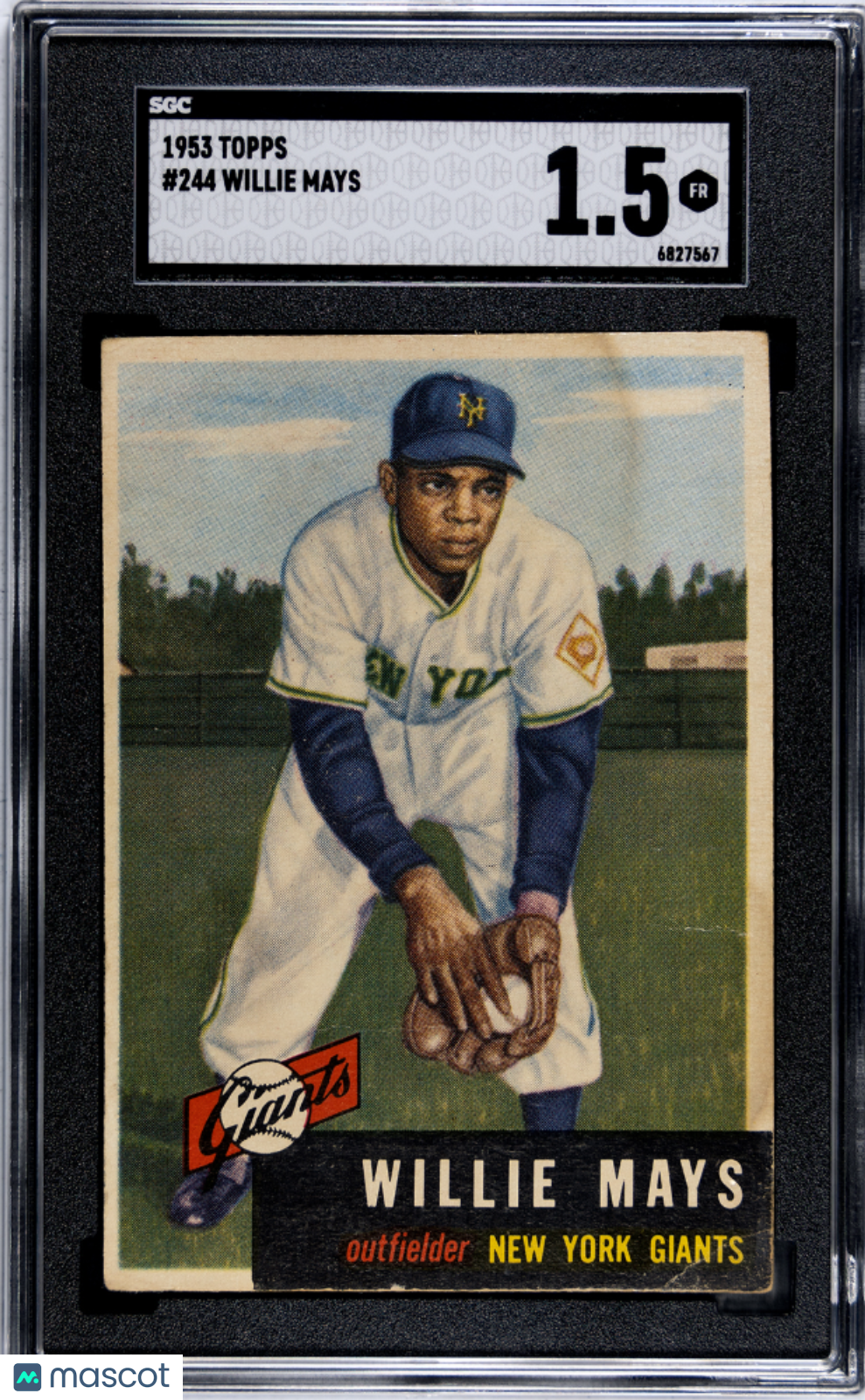 1953 Topps Willie Mays #244 SGC 1.5
