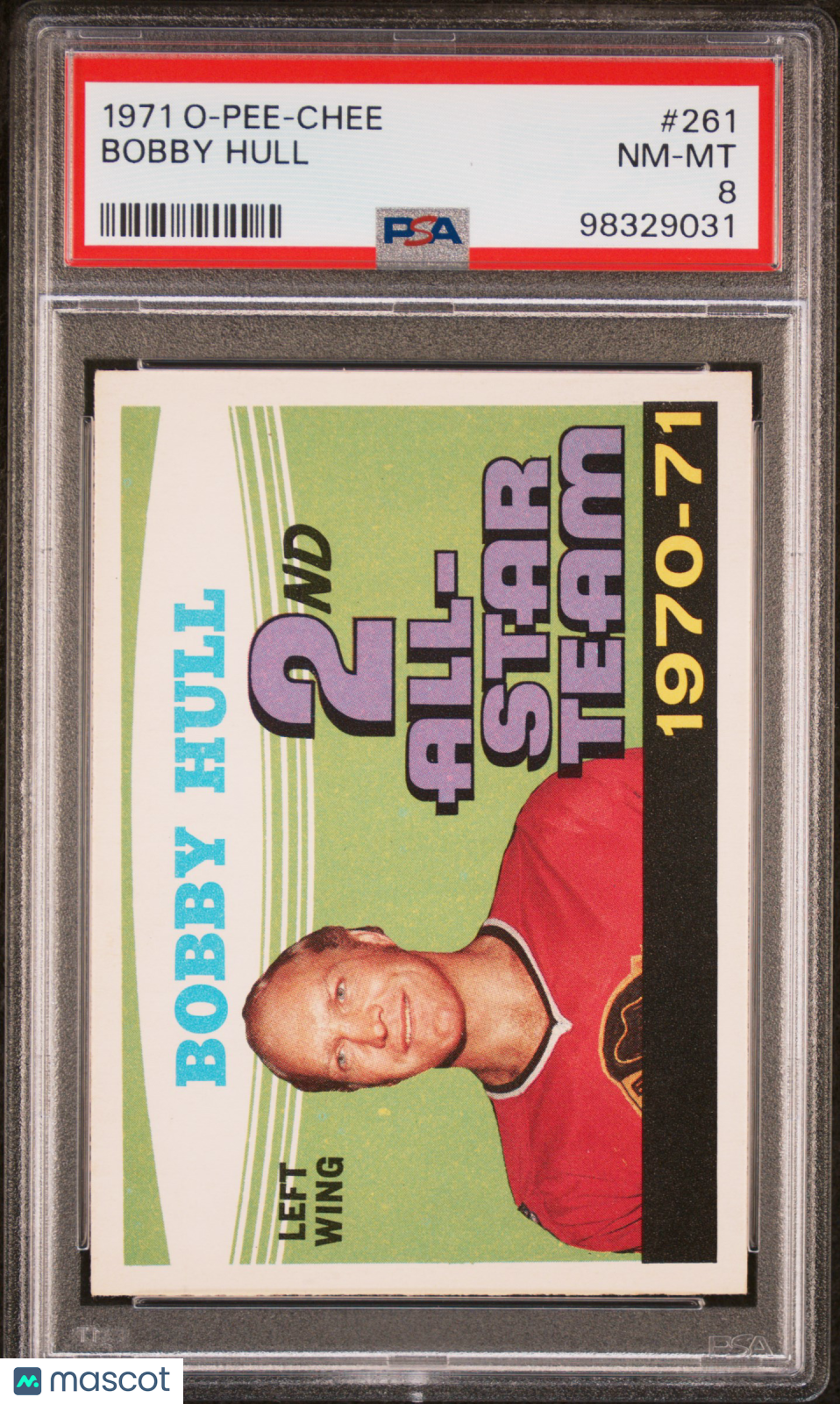 1971 O-Pee-Chee Bobby Hull #261 PSA 8