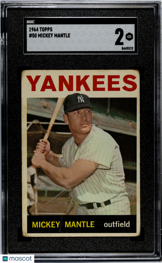 1964 Topps Mickey Mantle #50 SGC 2