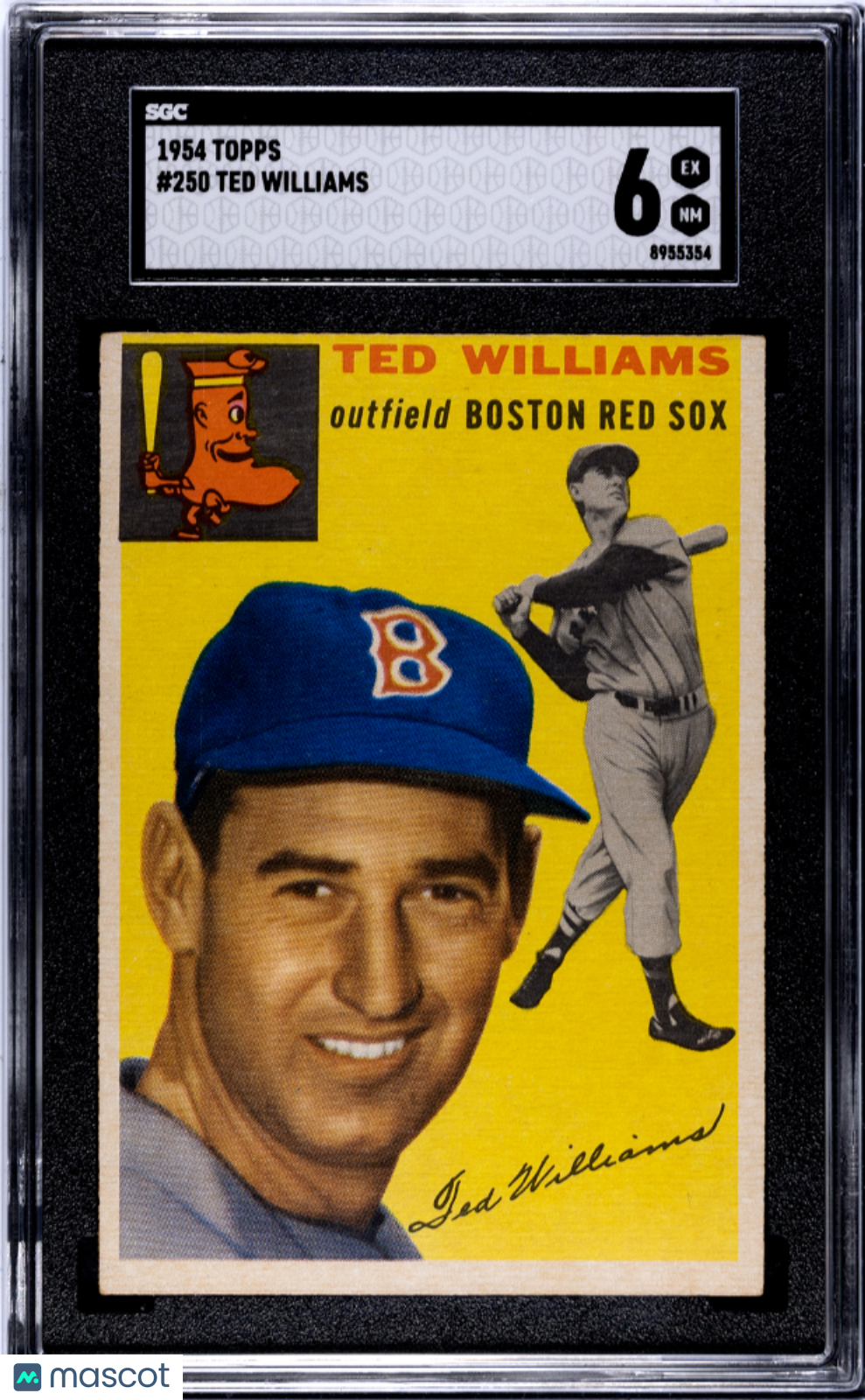 1954 Topps Ted Williams #250 SGC 6