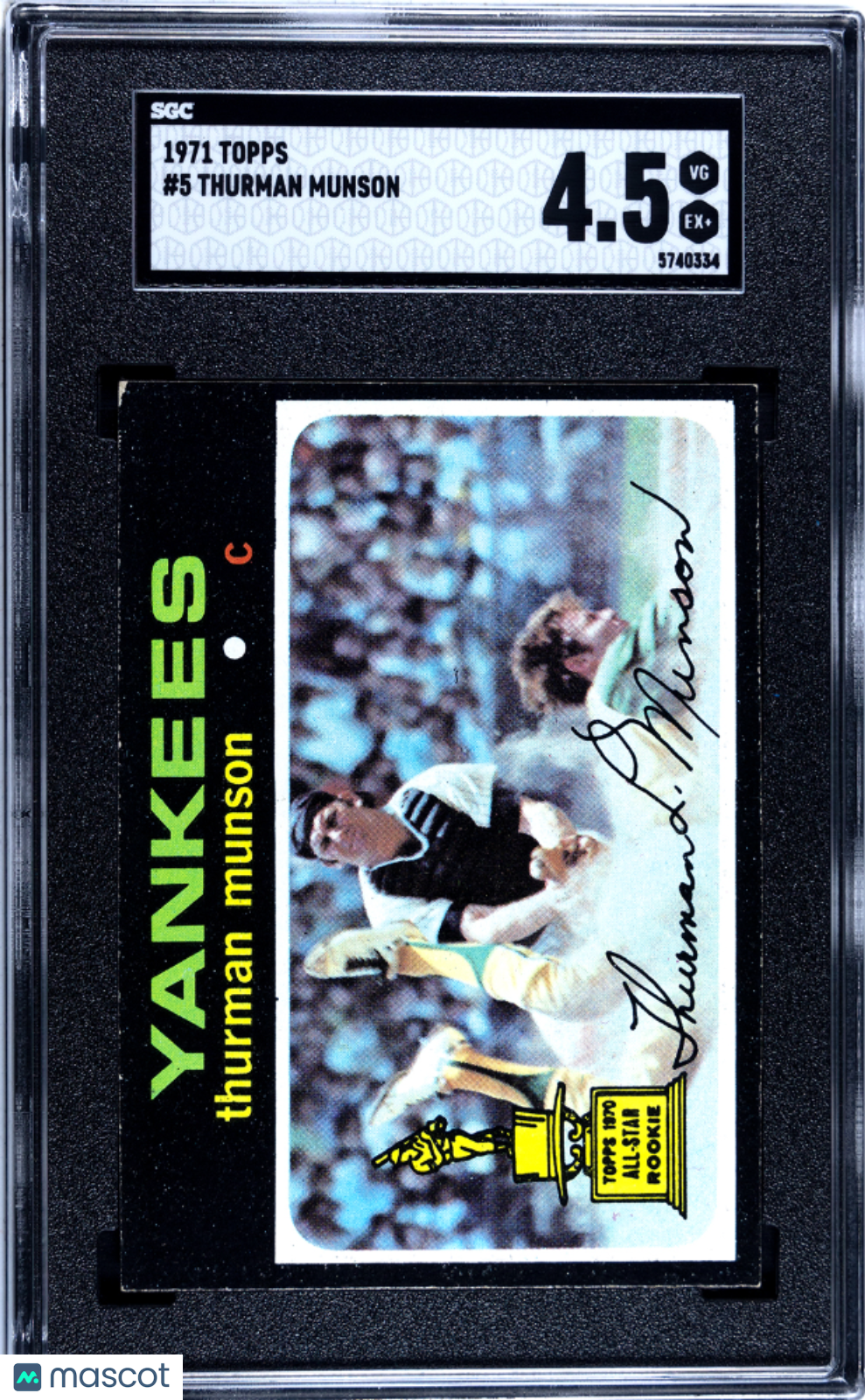 1971 Topps Thurman Munson #5 SGC 4.5