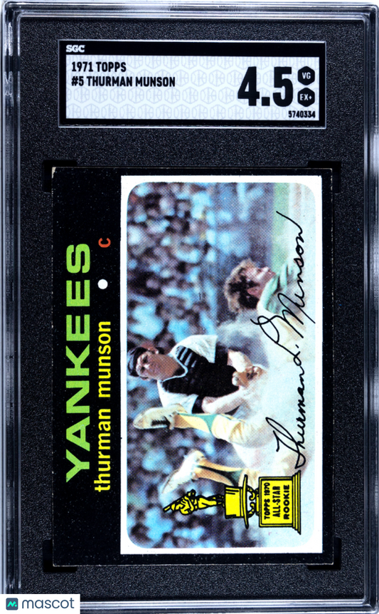 1971 Topps Thurman Munson #5 SGC 4.5