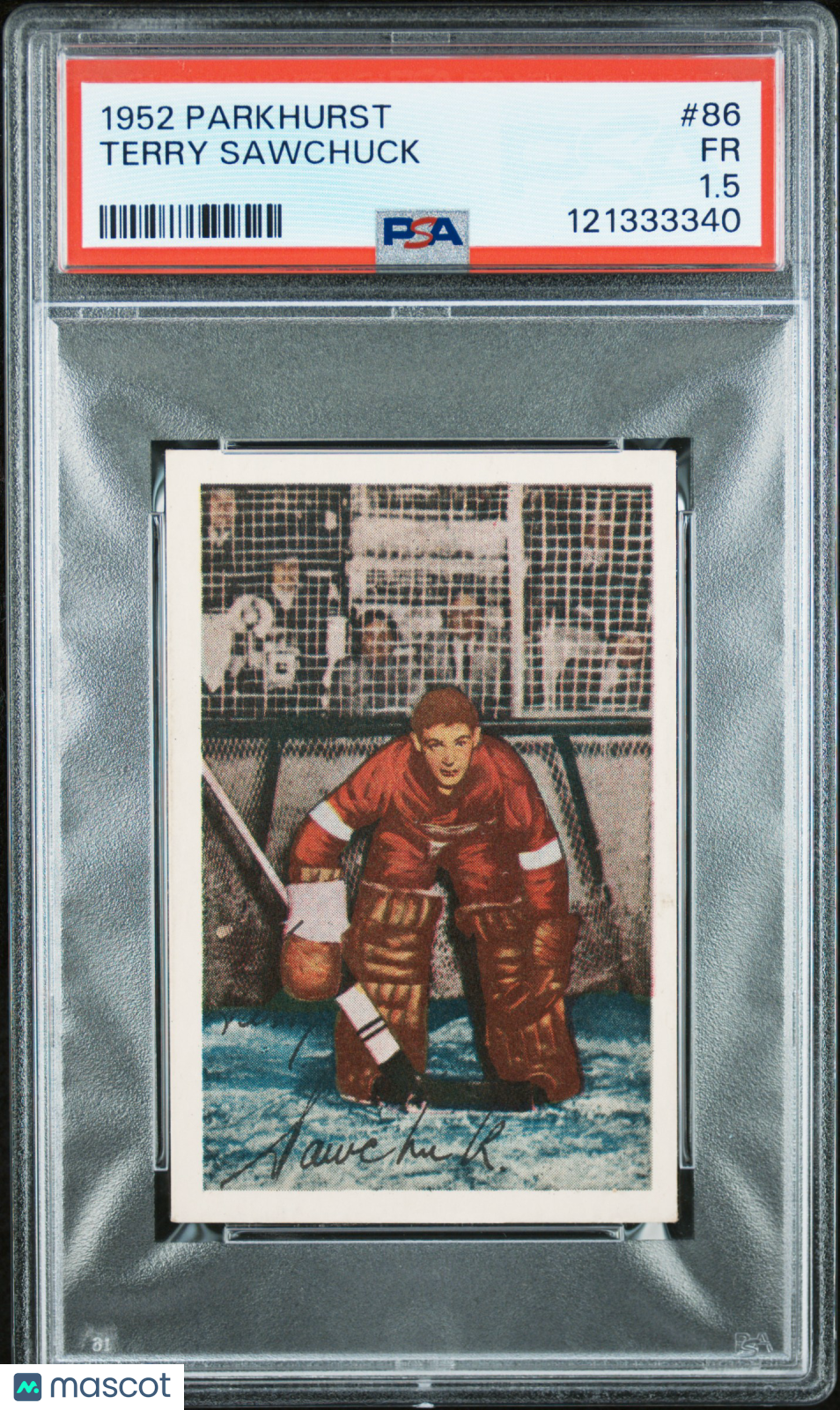 1952 Parkhurst Terry Sawchuck #86 PSA 1.5