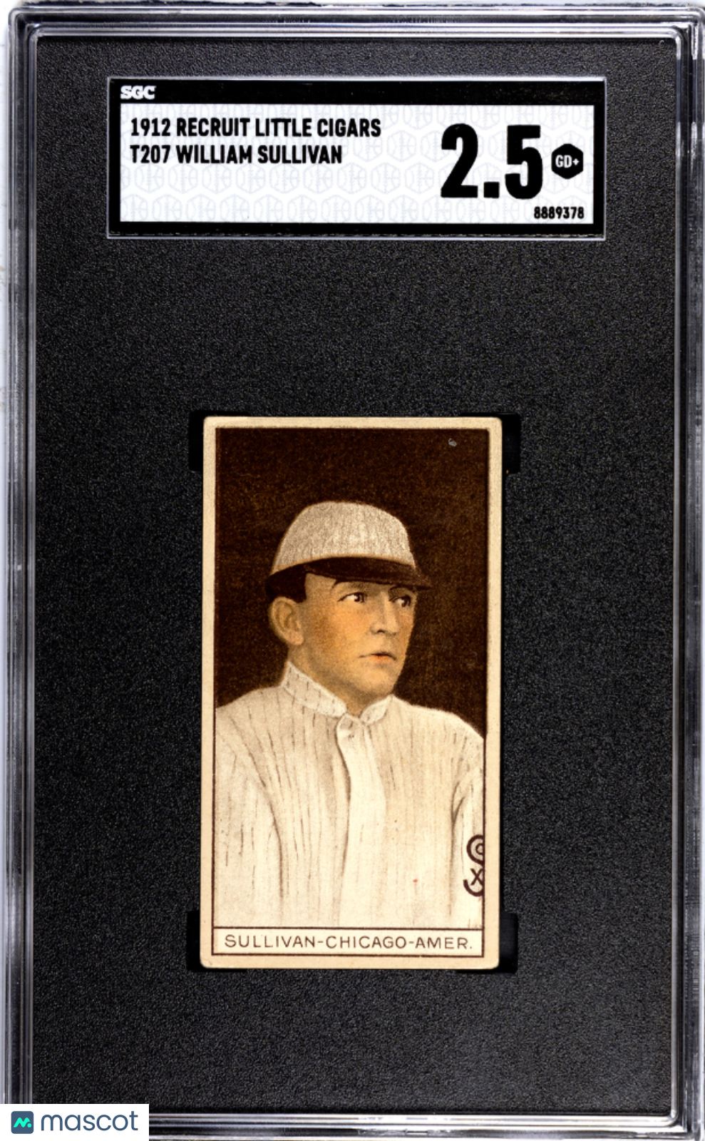 1912 Recruit Little Cigars (T207) William Sullivan SGC 2.5