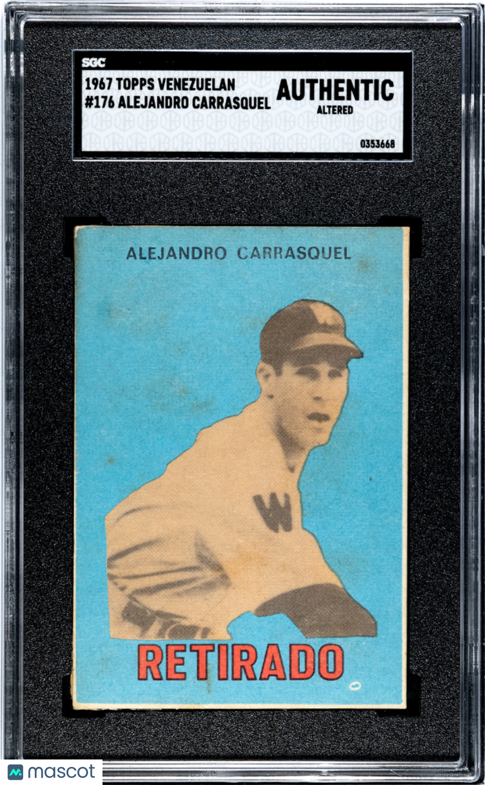 1967 Topps Venezuelan Alejandro Carrasquel #176 SGC A