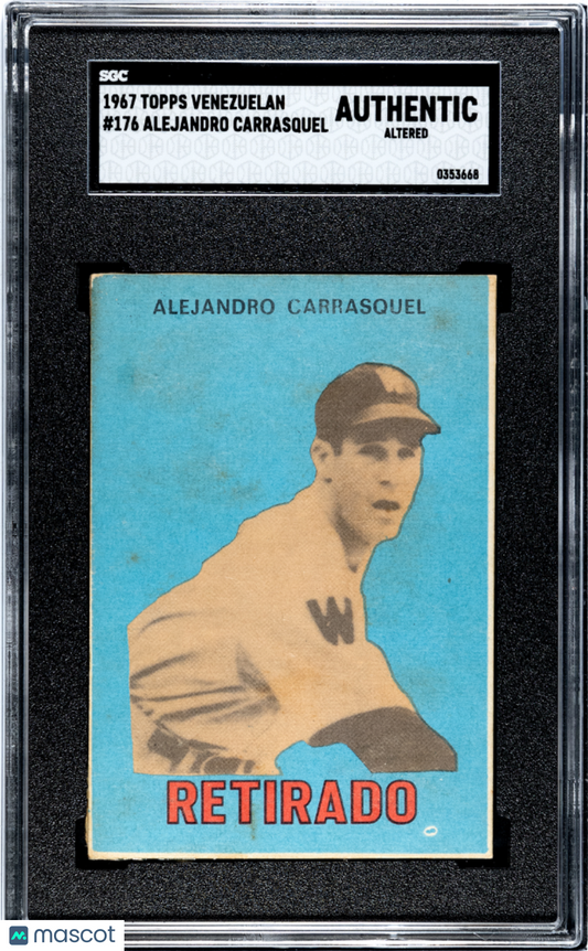 1967 Topps Venezuelan Alejandro Carrasquel #176 SGC A