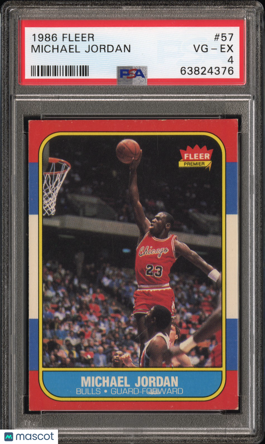 1986 Fleer Michael Jordan #57 PSA 4