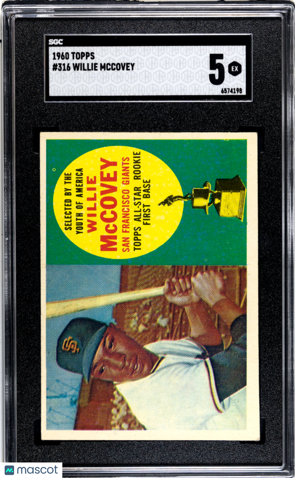 1960 Topps Willie Mccovey #316 SGC 5