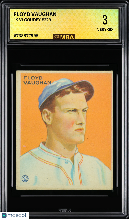 1933 Goudey Floyd Vaughan #229 MBA 3