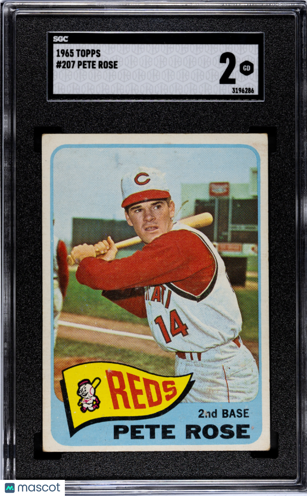 1965 Topps Pete Rose #207 SGC 2