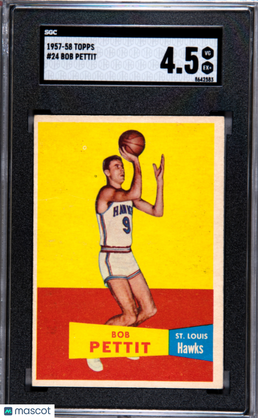 1957 Topps Bob Pettit #24 SGC 4.5
