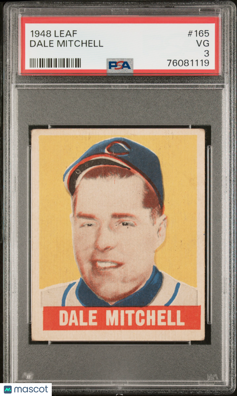 1948 Leaf Dale Mitchell #165 PSA 3