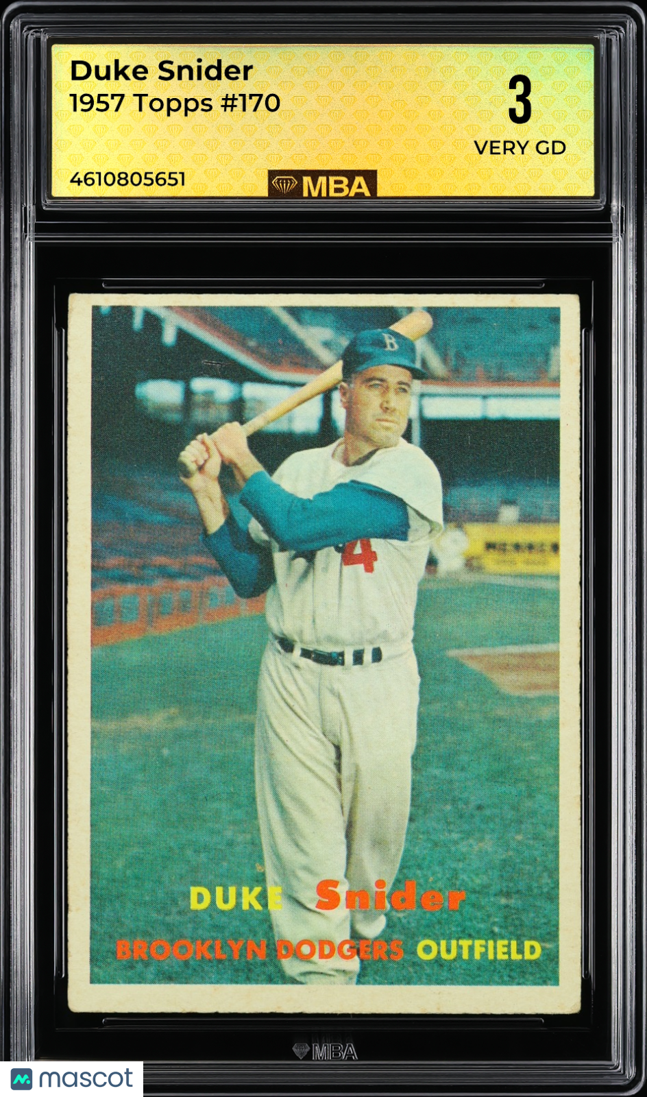 1957 Topps Duke Snider #170 MBA 3