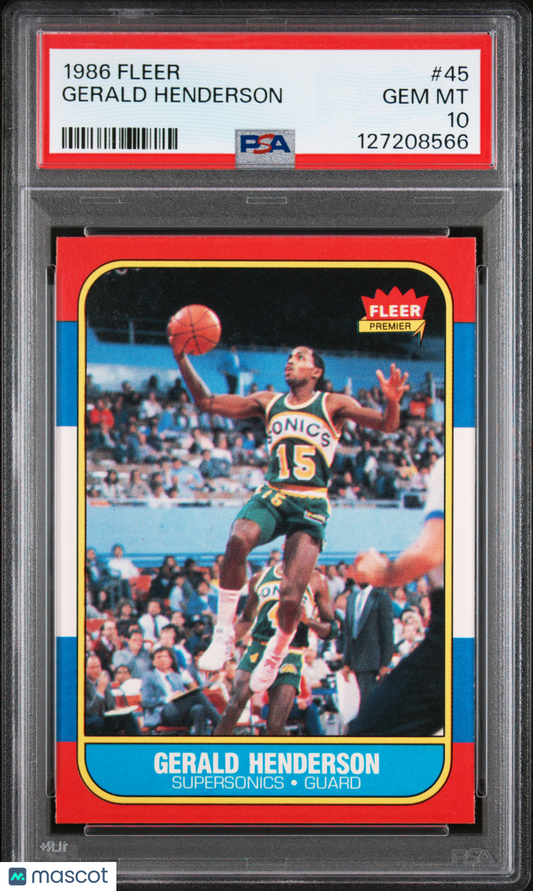 1986 Fleer Gerald Henderson #45 PSA 10