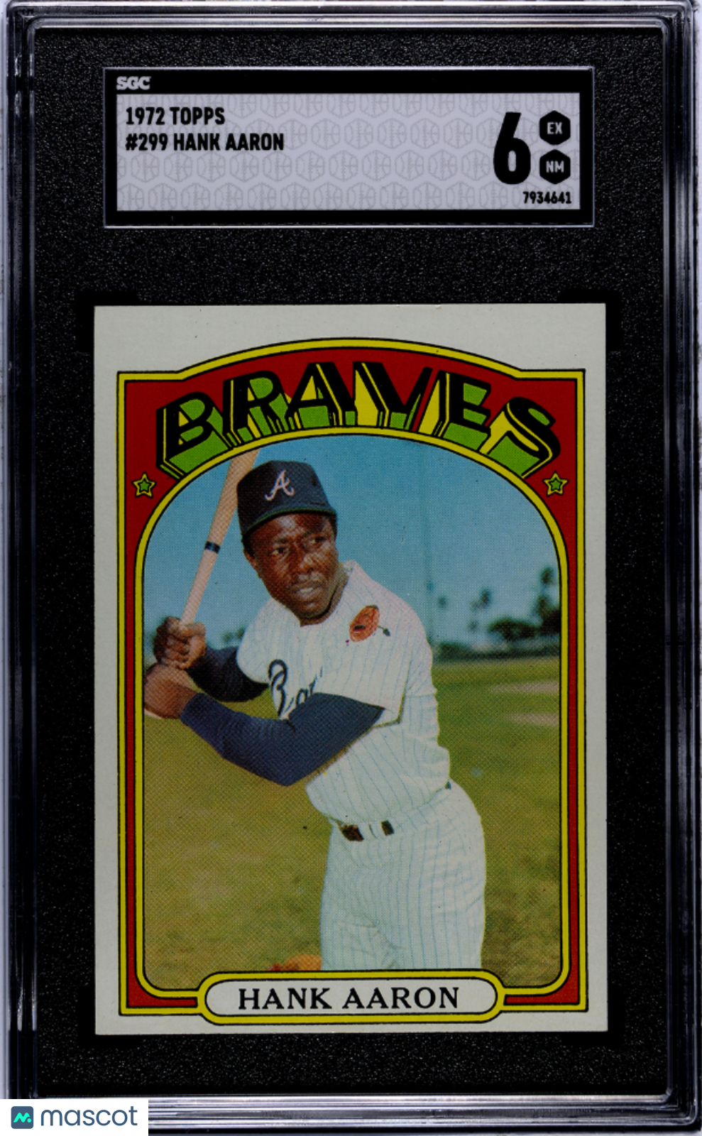 1972 Topps Hank Aaron #299 SGC 6
