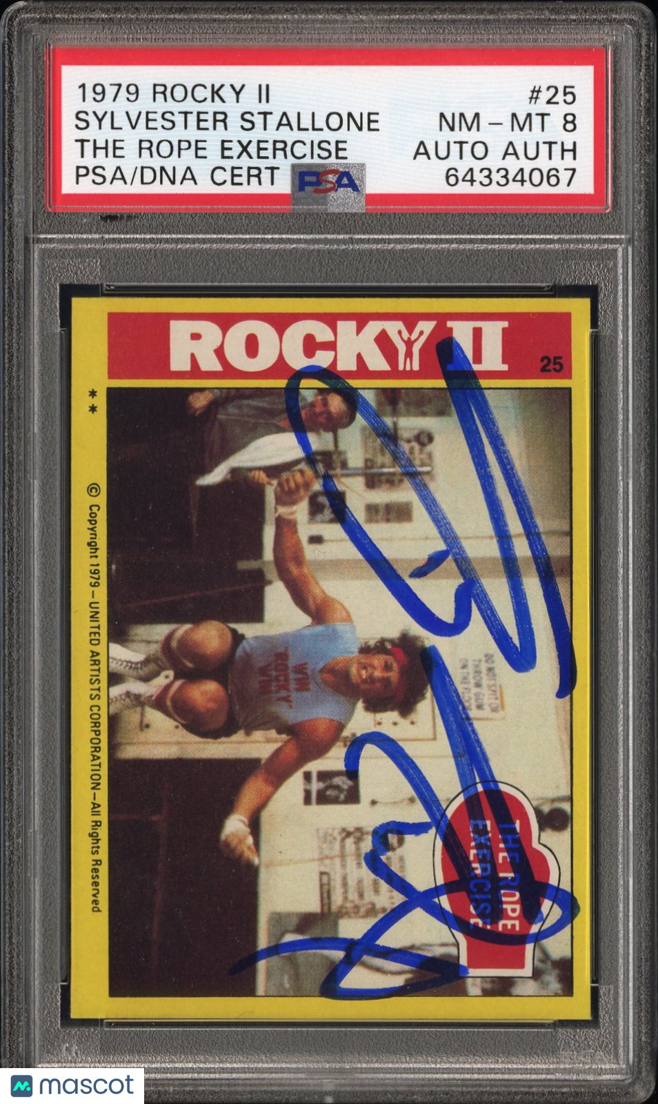 1979 Rocky II The Rope Exercise #25 PSA 8