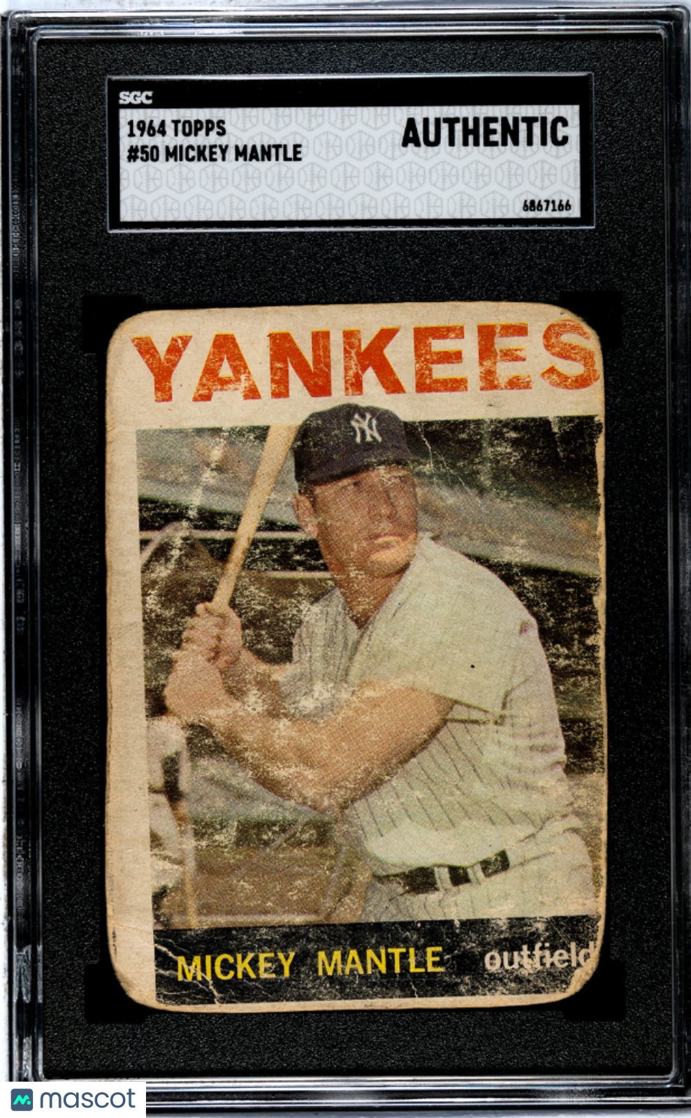 1964 Topps Mickey Mantle #50 SGC A